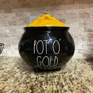 Rae Dunn Pot of Gold Cookie Jar Canister